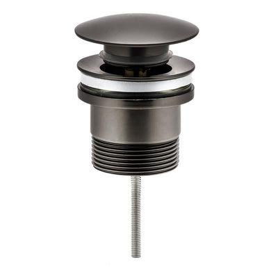 Dome Pop Up Waste, Universal 32mm/40mm, Suits Overflow and Non-Overflow, Matte Gunmetal
