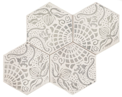 Marca Floral Hex 250 x 216mm Matte