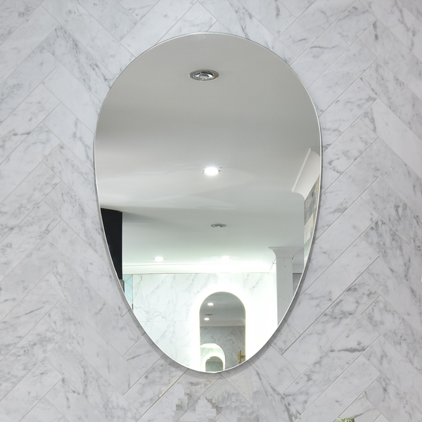 Egg Frameless Mirror with Polished Edge | 2 Sizes, 500mm and 600mm |