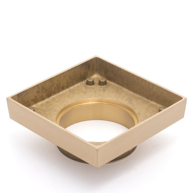 Brass Tile Insert Floor Waste | 75mm Outlet, Brushed Brass (Gold)