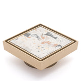 Brass Tile Insert Floor Waste, 75mm Outlet, Brushed Brass (Gold)