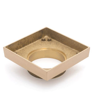 Brass Tile Insert Floor Waste | 75mm Outlet, Brushed Brass (Gold)