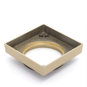 Brass Tile Insert Floor Waste | 90mm Outlet, Brushed Brass (Gold)