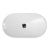 Feather L-Oval Above Counter 640mm x 370mm Basin | Gloss White |