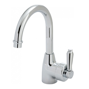 Fienza Eleanor Gooseneck Basin Mixer I Chrome I Chrome Flick Mixer Handle