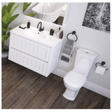 Fienza Eleanor Gooseneck Basin Mixer I Matt Black I Matt Black Flick Mixer Handle