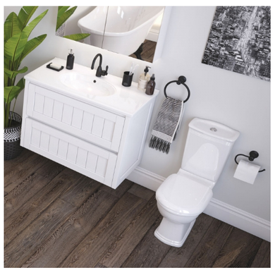 Fienza Eleanor Gooseneck Basin Mixer I Matt Black I Matt Black Flick Mixer Handle