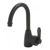 Fienza Eleanor Gooseneck Basin Mixer I Matt Black I Matt Black Flick Mixer Handle
