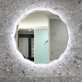 Fine Round Jewel LED Mirror with Jewelled Edge and Demister | 2 Sizes, 750mm and 900mm | *Clearance Stock*