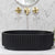 Stadio-Groove-Fluted-Stone-Basin-Solid-Surface-Black