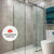 Rio Frameless Shower Screen with Sliding Door | Brushed Nickel |