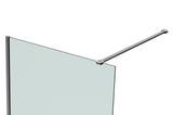 Fresca Fixed Shower Screen Panel for Walk in Shower, Chrome or Black Hardware. Available in 950mm, 1050mm, 1150mm.