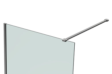 Fresca Fixed Shower Screen Panel for Walk in Shower, Chrome or Black Hardware. Available in 950mm, 1050mm, 1150mm.
