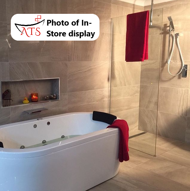 Fresca Fixed Shower Screen Panel for Walk in Shower, Chrome or Black Hardware. Available in 950mm, 1050mm, 1150mm.