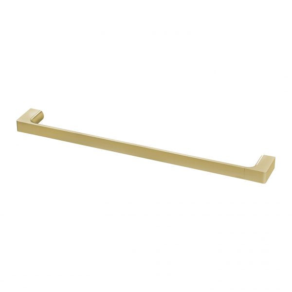 Phoenix Gloss Single Towel Rail 800mm, Brushed Gold