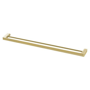 Phoenix Gloss Double Towel Rail 800mm | Brushed Gold |