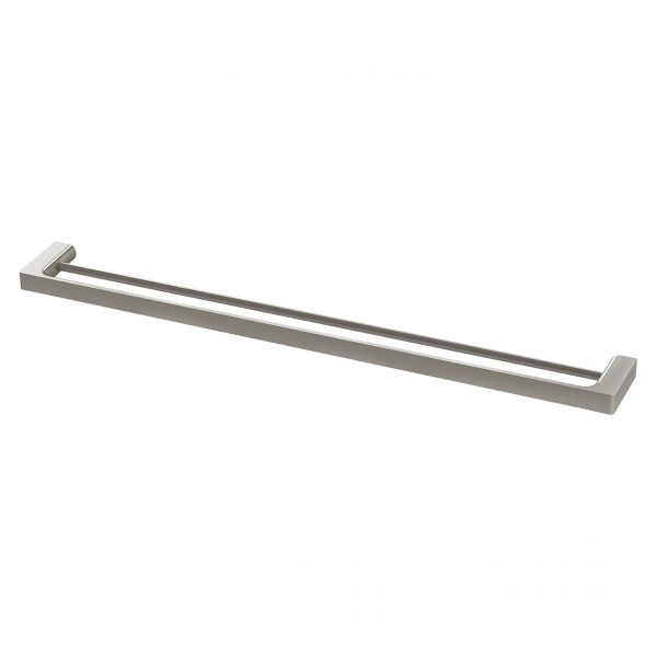 Phoenix Gloss Double Towel Rail 800mm, Brushed Nickel