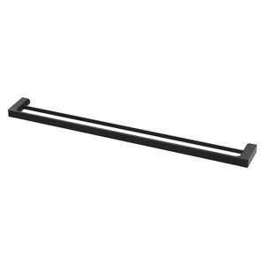 Phoenix Gloss Double Towel Rail 800mm | Matte Black |