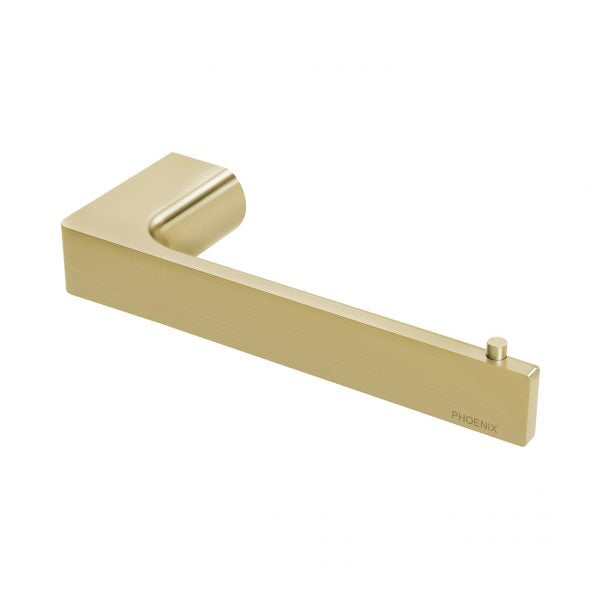 Phoenix Gloss Toilet Roll Holder, Brushed Gold