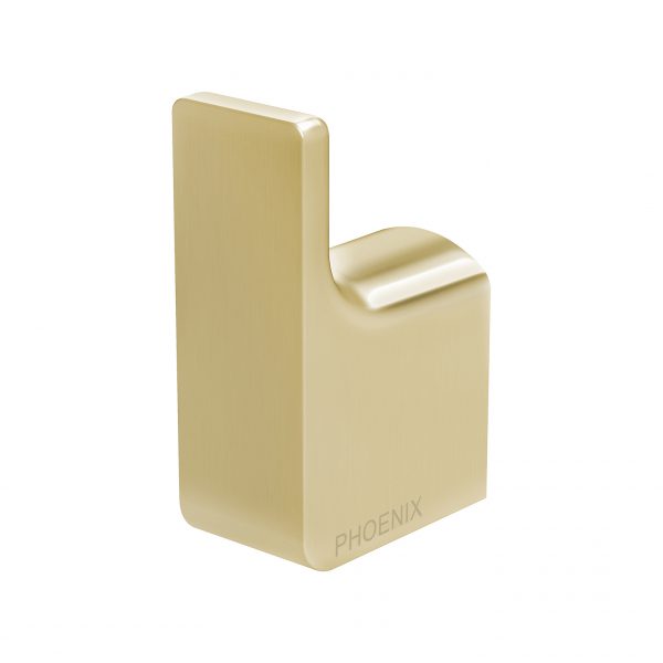 Phoenix Gloss Robe Hook, Brushed Gold