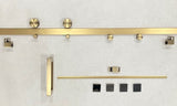 Rio Frameless Shower Screen with Sliding Door | Brushed Brass (Gold) |