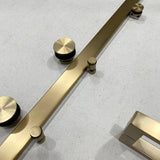 Rio Frameless Shower Screen with Sliding Door | Brushed Brass (Gold) |