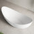 Lua Moon 1800mm Double High Back Artificial Stone Freestanding Bath, Matte White
