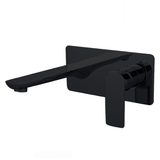 Jena Wall Mounted Basin/ Bath Mixer with Spout, Matte Black