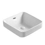 Kahm Square 420mm x 420mm Semi-Insert Basin, Gloss White
