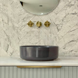 Kahm Round 355mm Above-Counter Basin, Matte Black