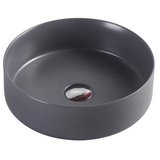 Kahm Round 355mm Above-Counter Basin, Matte Dark Grey