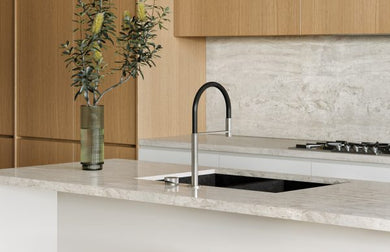 Phoenix Axia Hob Sink Mixer Set Flexible Hose 230mm | Brushed Nickel |