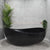 Wave Oval 1800mm Wide Freestanding Bath, Matte Black