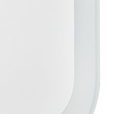 Arco Arch 1000mm x 1000mm Frontlit and Backlit LED Frameless Mirror with Frosted Glass Border and Demister