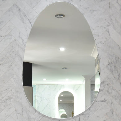 Egg Frameless Mirror with Polished Edge | 2 Sizes, 500mm and 600mm |