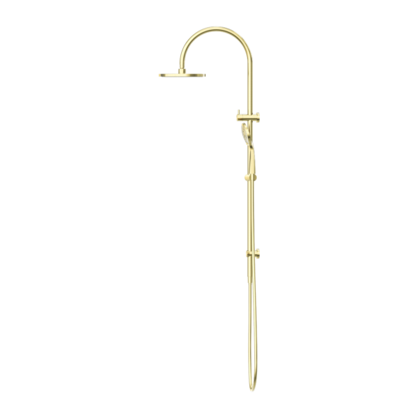 Nero Mecca Twin Shower with Air Shower | Brushed Gold |