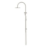 Nero Mecca Twin Shower with Air Shower | Brushed Nickel |