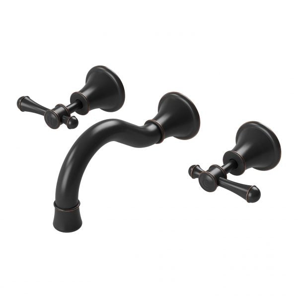 Phoenix Nostalgia Lever Bath Set 180mm Shepherds Crook, Antique Black