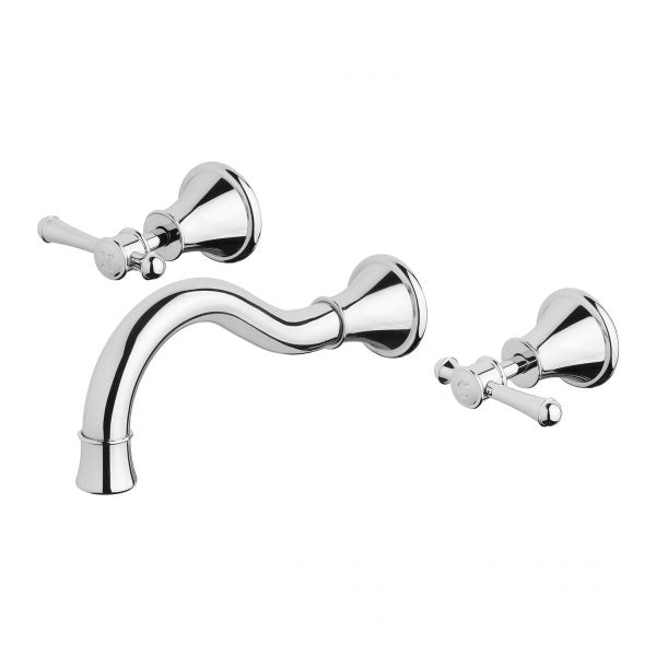 Phoenix Nostalgia Lever Bath Set 180mm Shepherds Crook, Chrome