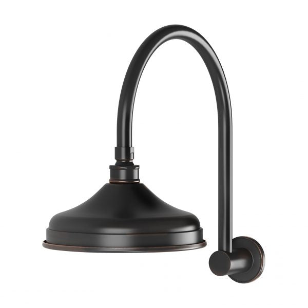 Phoenix Vintage Shower Arm & Rose | Antique Black |