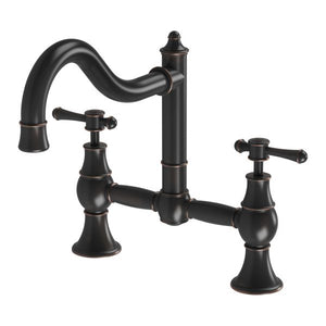 Phoenix Nostalgia Lever Exposed Sink Set 230mm Shepherds Crook | Antique Black |