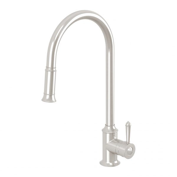Phoenix Nostalgia Pull Out Sink Mixer 230mm, Brushed Nickel