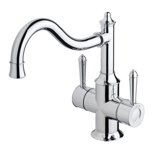 Phoenix Nostalgia Twin Handle Sink Mixer 230mm Shepherds Crook | Chrome |