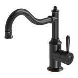 Phoenix Nostalgia Sink Mixer 220mm Shepherds Crook | Antique Black |
