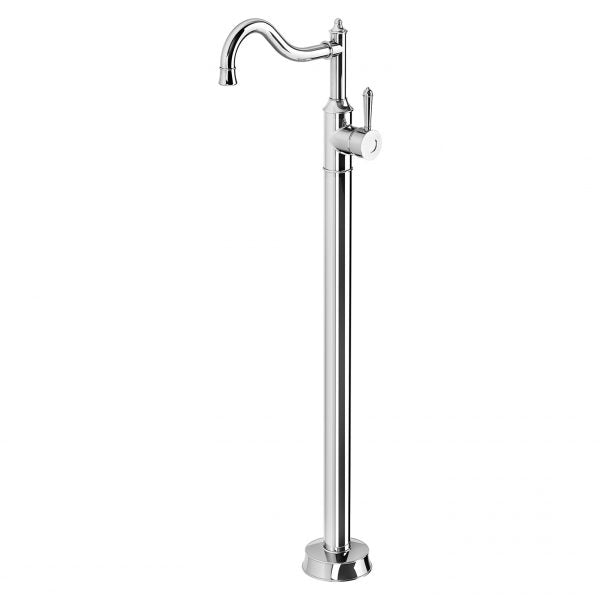 Phoenix Nostalgia Floor Mounted Bath Mixer Shepherds Crook, Chrome