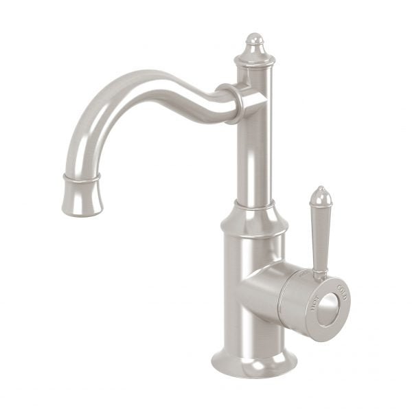 Phoenix Nostalgia Basin Mixer 160mm Shepherds Crook, Brushed Nickel