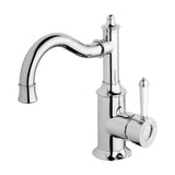 Phoenix Nostalgia Basin Mixer 160mm Shepherds Crook | Chrome/ White |