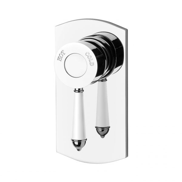 Phoenix Nostalgia Shower/ Wall Mixer, Chrome/ White