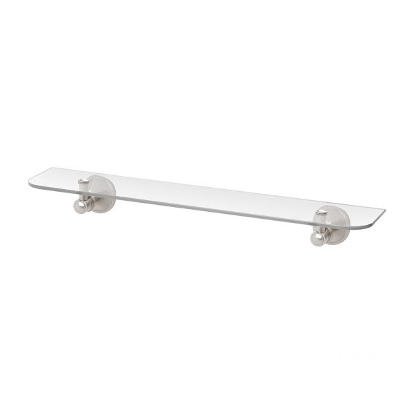 Phoenix Nostalgia Glass Shower Shelf, Brushed Nickel