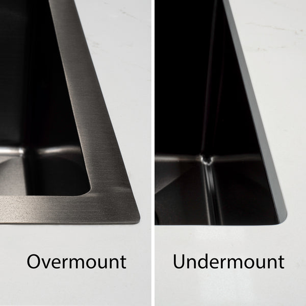 Retto 450mm x 450mm x 230mm Stainless Steel Sink | Brushed Gun Metal (black) |